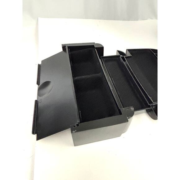 Vintage 1980s The Jewel Kit Expandable Fold-Out Jewelry Box Black USA Made - Picture 16 of 16